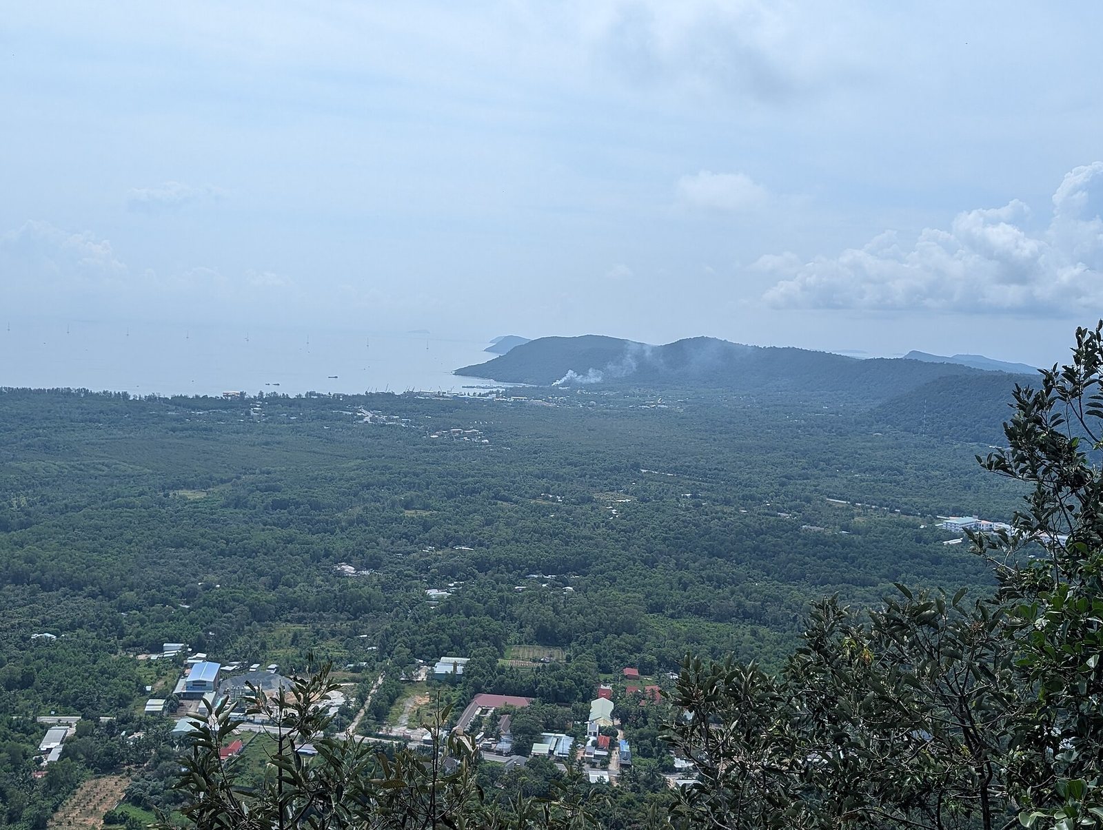 Looking out over the island interior toward the coast.